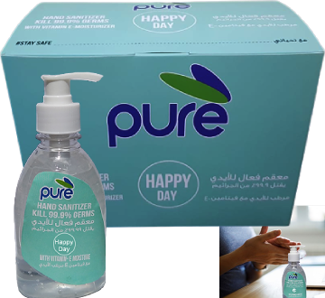 PURE HAND GEL SANITIZER, 10PCS/PKT, 250ML