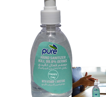 PURE HAND GEL SANITIZER, 250ML