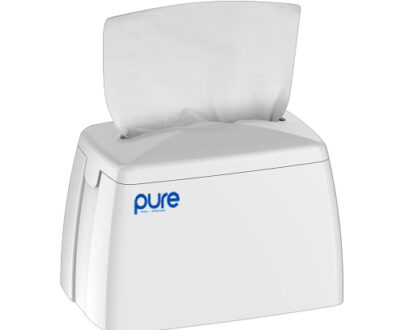 Desktop Folded Napkin Dispenser, White