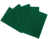 5 Piece Scouring Pad / Scrubber with Non-Scratch, Green