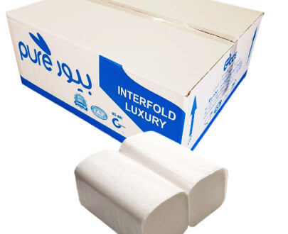 INTERFOLD TISSUE LUXURY WITH GLUE LAMINTATION, 21X23, 2PLY, 20 PKT/CTN