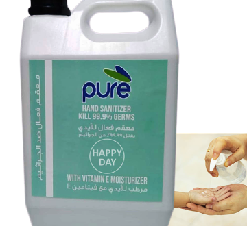 PURE GEL HAND SANITIZER, 5LTR