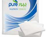 PURE NAPKIN TISSUE, 1PKT, 100SHEET, 1PLY, 30CMX30CM