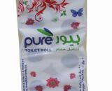 PURE TOILET ROLL TISSUE, 350SHEET, 17GSM, 2PLY, EMBOSSED, 10CMX10CM, 1X10ROLLS/PACK