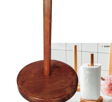 Wooden Dispenser – For Maxi Roll, Big Size, Dia: 24cm, H: 31cm