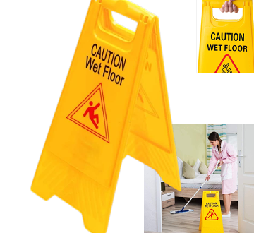 CAUTION, WET FLOOR SIGN