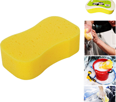 Dual pad Jumbo Car Washing Smart Sponge, yellow color for washing and White color for shinning, multi-purpose on any car