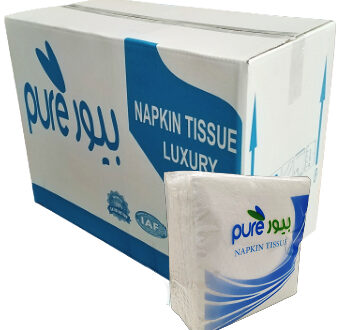 Napkin Plain Tissue, flower Embossed, 1ply, 30x30cm, 40pkts 1/4 fold