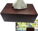 WOODEN FACIAL TISSUE DISPENSER: BEIGE COLOR